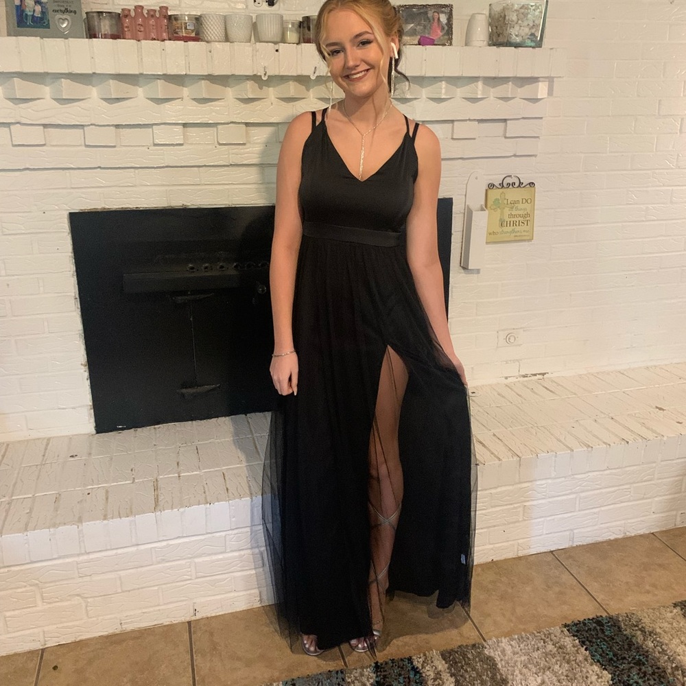 Black mesh dress